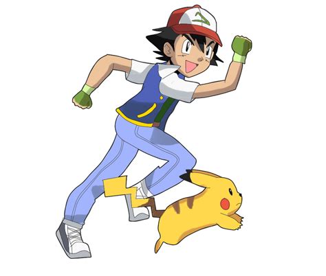 Pokemon Ash And Pikachu Running By Alsanya On Deviantart