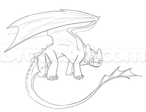 How To Draw A Night Fury Toothless Step 8 Night Fury Guided Drawing