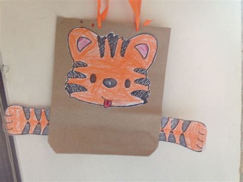 Tiger Paper Bag Crafts Craft Projects Arts And Crafts Projects
