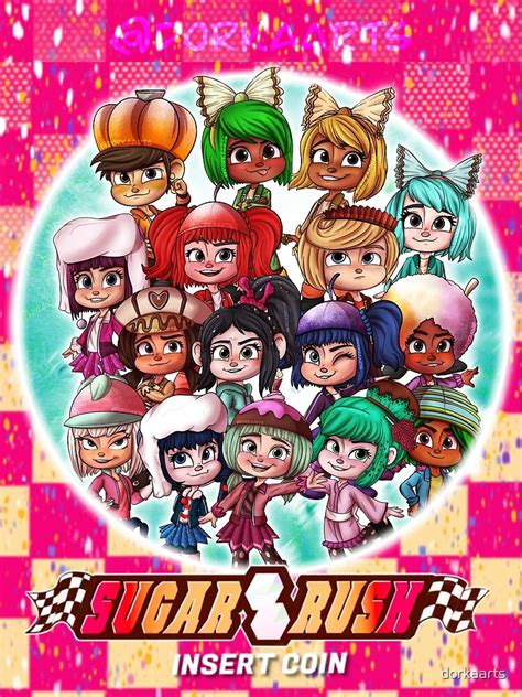 The Sugar Rush Racers Art Print By Dorkaarts Redbubble