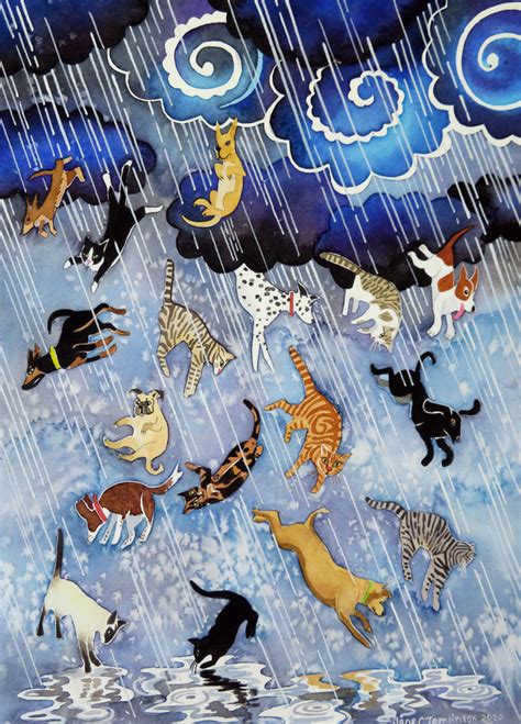 Raining Cats And Dogs A Painting Of Persistent Rain