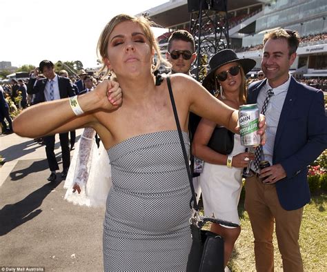 Worse For Wear Revellers Hit Flemington For Oaks Day Daily Mail Online
