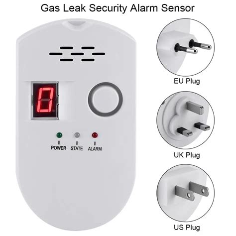 Vbestlife Home Kitchen Security Combustible Gas Detector Lcd Lpg Lng