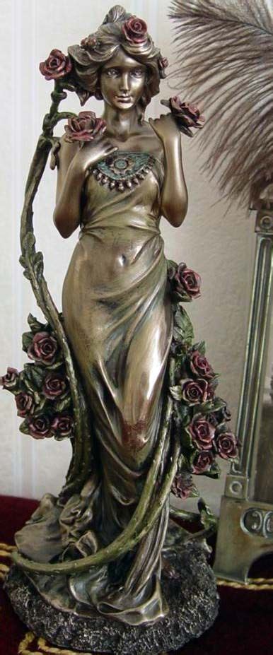 Alfons Mucha Art Nouveau Sculpture ‘roses Bronze Art Nouveau