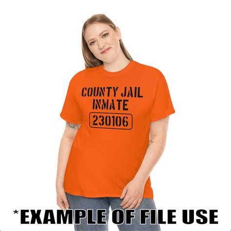 County Jail Inmate Digital Download Svg Png  Pdf Etsy