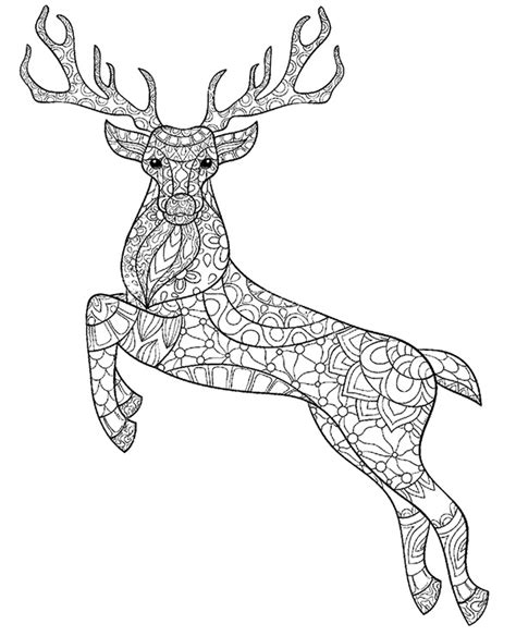 Get Deer Coloring Pages For Adults Printable Pics Color Pages Collection