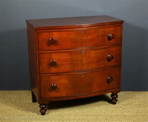 William Iv Mahogany Bow Front Chest Of Drawers Antiques Atlas