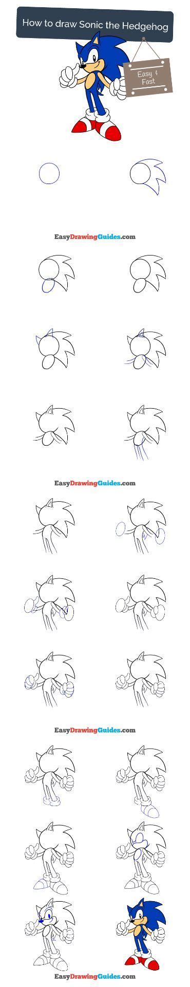 Sonic The Hedgehog Drawing Lesson Free Online Drawing Tutorial For