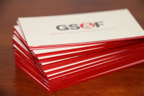 Edge Painted Business Cards With Gsandf Amp Advocate Marketing And Print