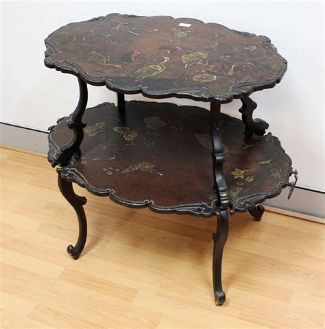 Antique French Oriental Tea Table With Bronze Handles Tables Zother