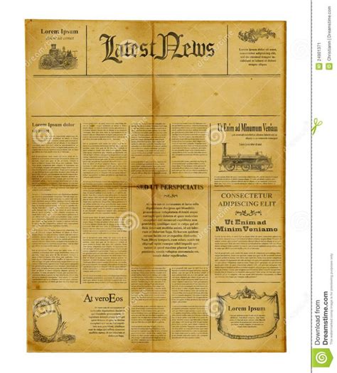 Free Editable Old Newspaper Template Word Document Blank Pertaining To