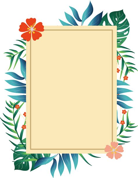 Download Picture Plant Romantic Summer Poster Frame Borders Clipart Png