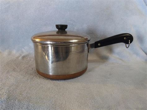 Rare Vintage 3 Quart Revereware Pan Bakelite Handle Revere Ware