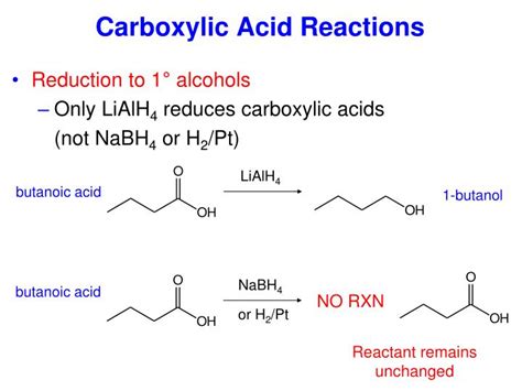 In organic chemistry, carbonyl reduction is the organic reduction of any carbonyl group by a reducing agent. PPT - Alcohols PowerPoint Presentation - ID:2426063
