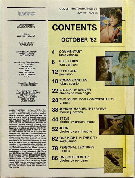 Blueboy Gay Magazine October 1982 Vintage Magazines 16