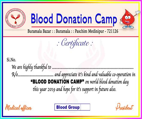 Blood Donation Certificate Intended For Donation
