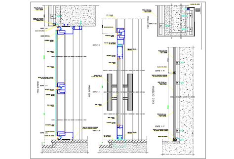 Section View Of Wall Construction Detail Dwg File Cadbull