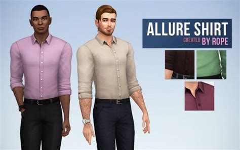 Simsontherope Allure Shirt • Sims 4 Downloads Sims 4 Clothing Sims