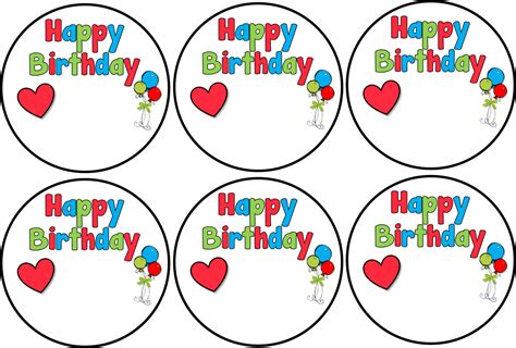 Free Printable Happy Birthday Labels