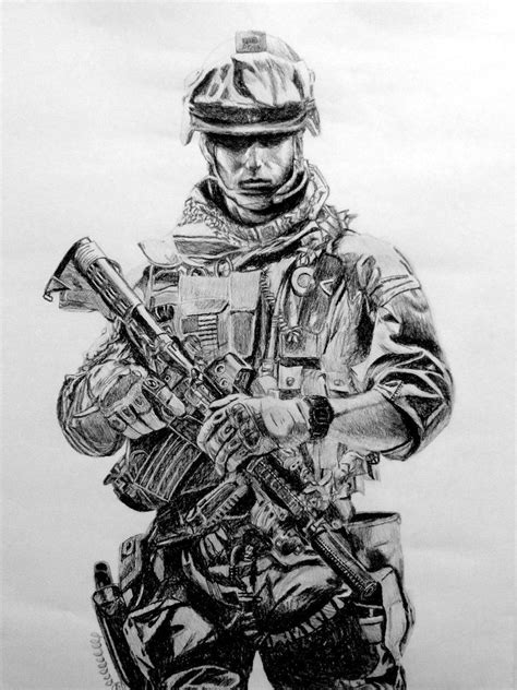 Battlefield 3 Military Drawings Military Artwork Soldier Drawing