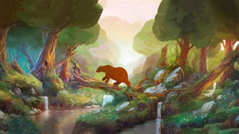Anime Cartoon Fantasy Children Kids Art Paintings Animals Bears