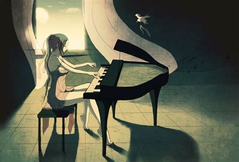 Piano Anime Piano Girl Art Journal Backgrounds Music Pics Anime