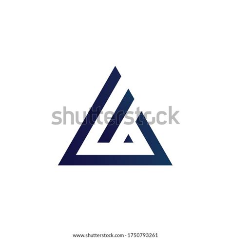 Lia Logo Letter Monogram Triangle Shape Stock Vector Royalty Free