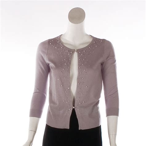 August Silk Womens Pearl Cardigan 11507273 Shopping