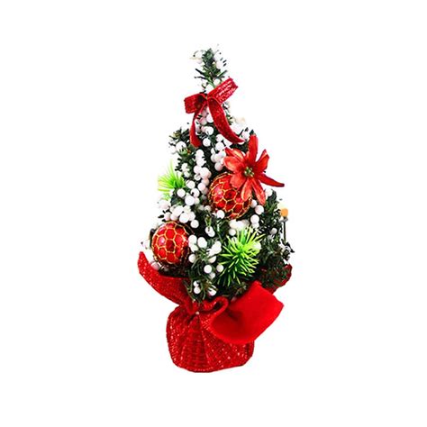 Hifancy Christmas Ornament 20cm Mini Desktop Christmas Tree Xmas Table