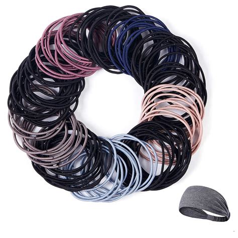 Womens Elastic Hair Band In 6 Colors 100 Rubber