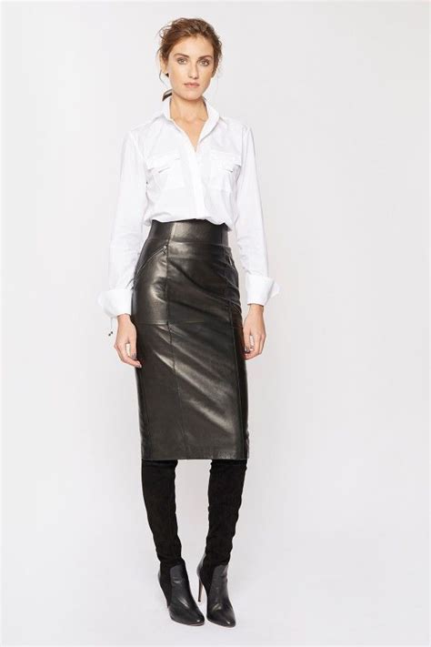 Desert Black Leather Skirt Amanda Wakeley Black Leather Skirts