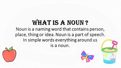 Noun Definition Of Noun Easy Examples Of Nouns Youtube