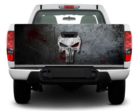 Punisher Skull Tailgate Decal Sticker Wrap Pick Up Truck Suv Car