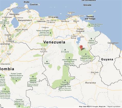 Angel Falls On Map Of Venezuela