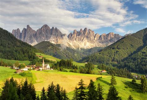 Italy Dolomites Val Di Funes Stock Photo Image Of Magdalena Autumn