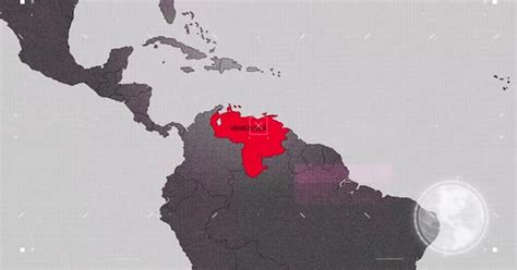 Venezuela Map Red And Gray With Effects Stock Video Envato Elements