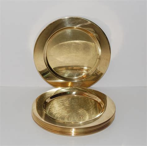 Brass Charger Plates Umisriro Antique Gold Charger Plates Embossed Rim