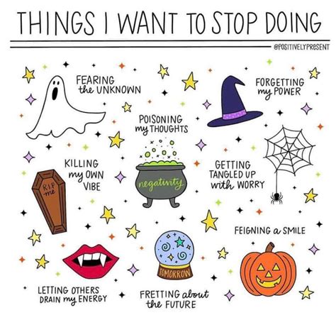 Things I Want To Stop Doing Halloween Edition Mindfulness