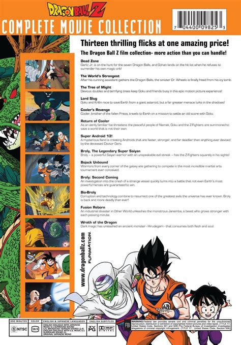The collection movies of dragon ball z. Dragon Ball Z :- Digitally Remastered Complete 13 Movies ...