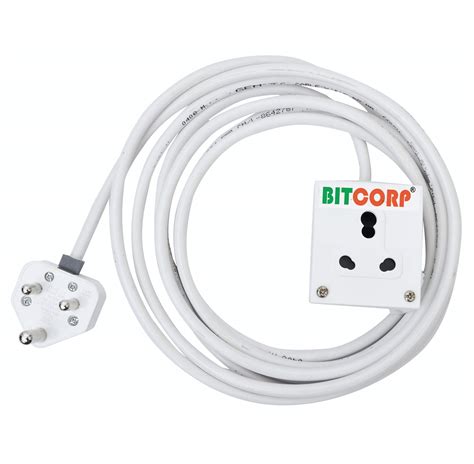 Buy Extension Cord With Single 1 Socket Outlet Bitcorp Extension Board