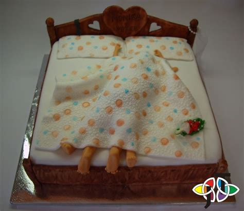Funny anniversary implies celebrating anniversary or togetherness in a happy manner. Mini Wedding Cakes Shaped Bed | Food and Drink