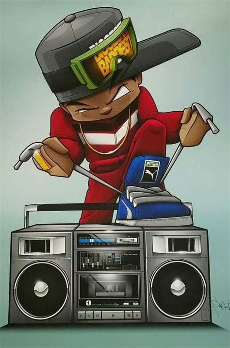B Boy Hip Hop Cartoon Characters