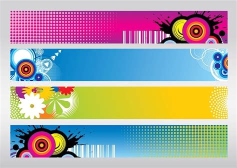 Colorful Banners Vectors Vector Free Download