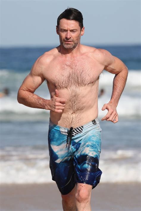 Hugh Jackman Goes For A Swim On Bondi Beach On Sun Kissed Tour Break Metro News