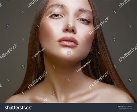 Beautiful Woman Face Sensual Model Girl Stock Photo Edit Now