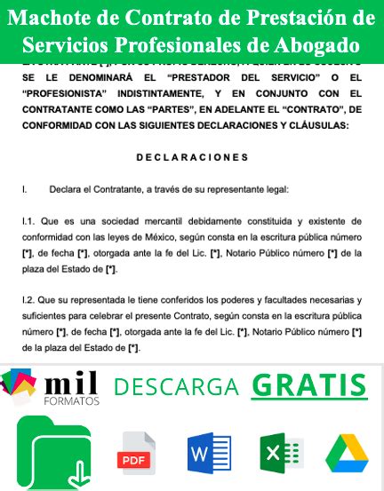 Contrato De Prestación De Servicios Profesionales De Abogado Ejemplos