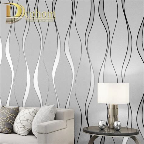 3d Striped Wallpaper For Walls Roll Living Room Tv Background Wall