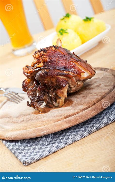 Bavarian Roasted Pork Dish Stock Photo Image Of Traditional 19667196