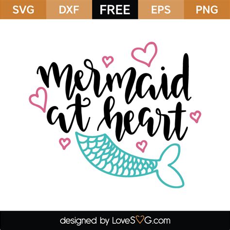 Mermaid Scale Heart SVG