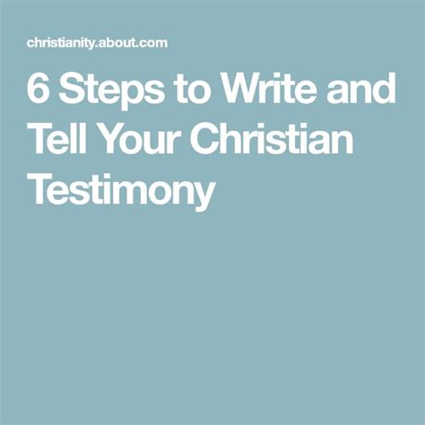 5 Steps To Writing Your Christian Testimony Testimony Writing Christian